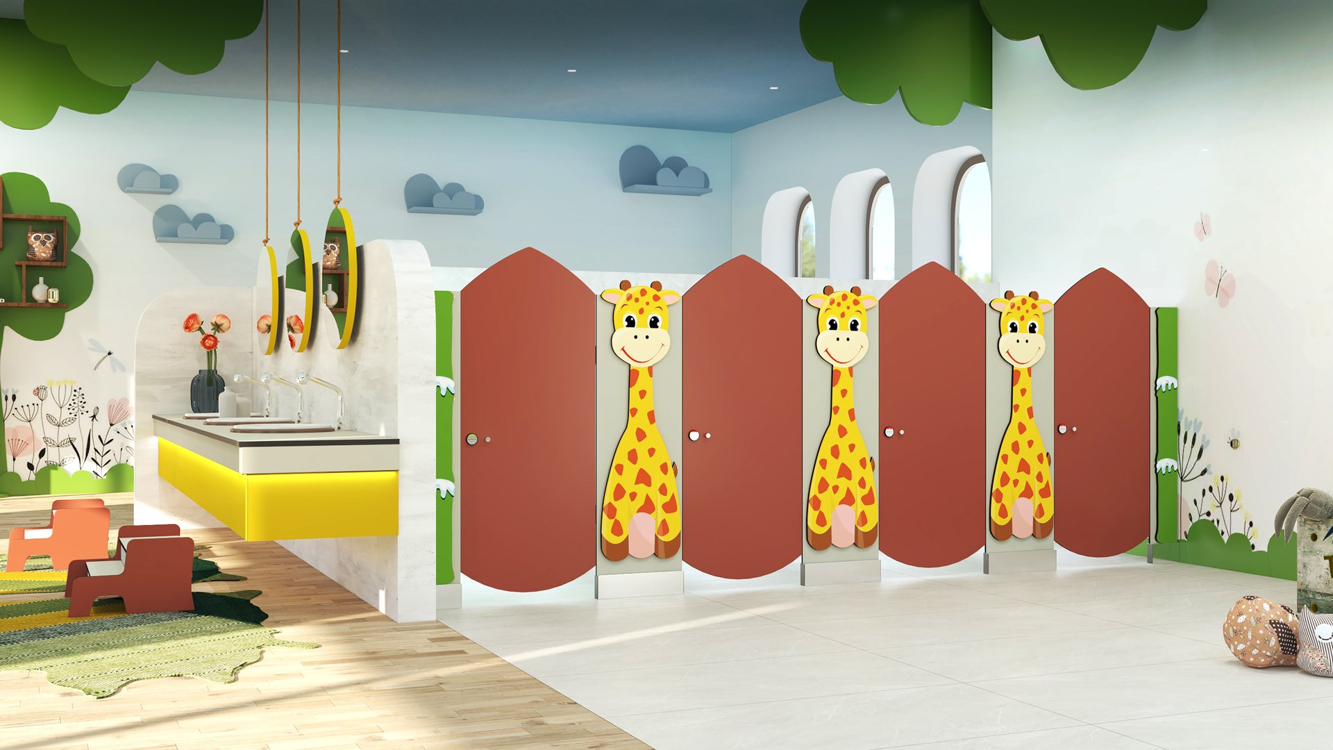 Kids Toilet Cubicle Systems
